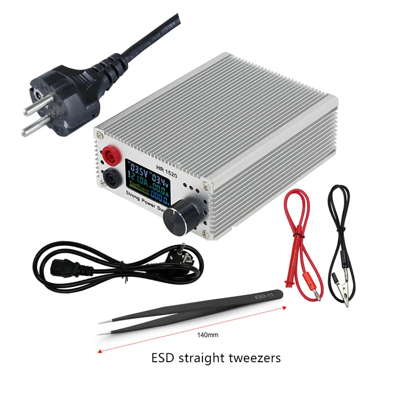 HR1520 Short Circuit Locator Short Killer 15V 20A Regulated DC Power Source Safe Burning Test Tool for Mainboard Leakage