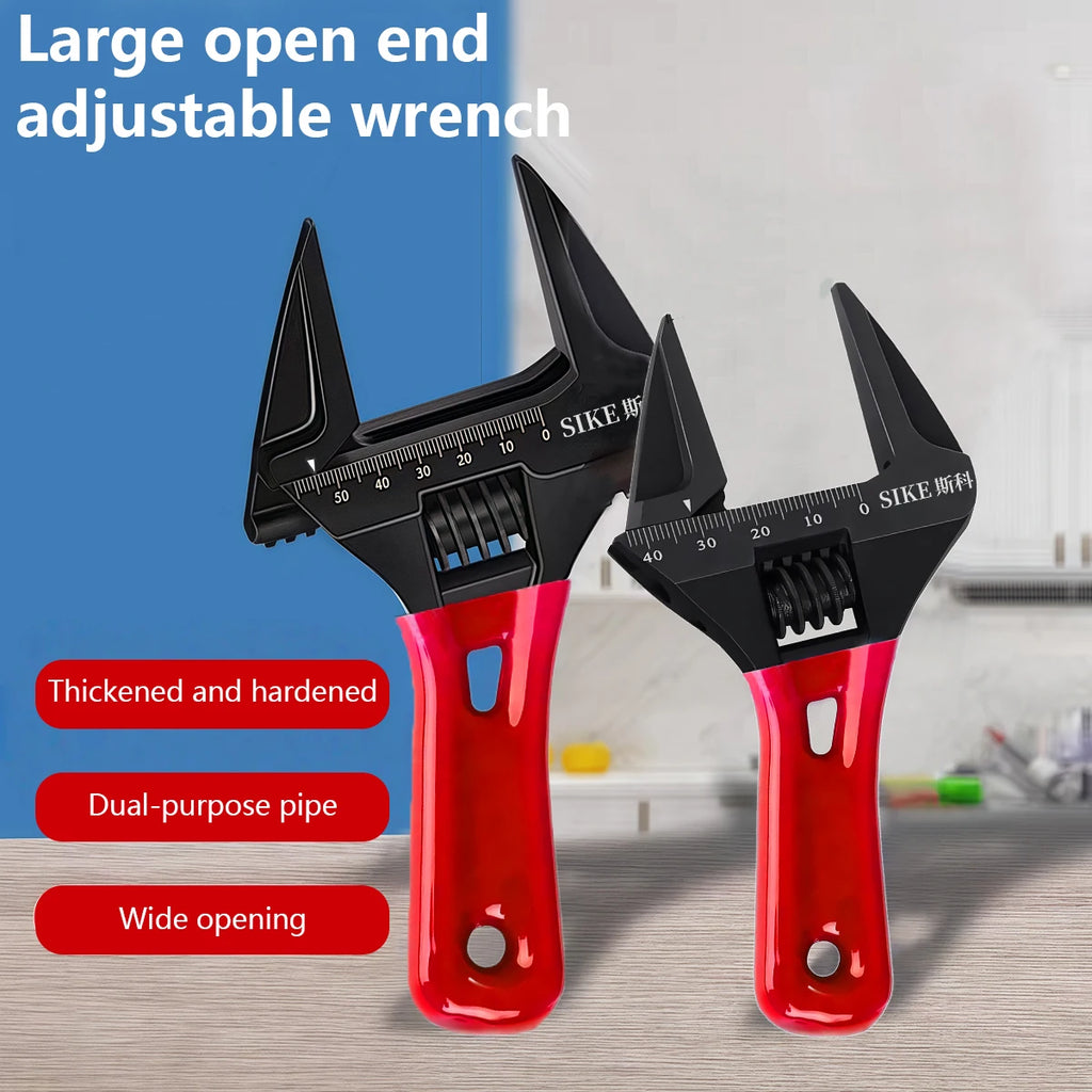 5/6/8 Inch Lightweight Adjustable Wrench Large Opening Short Handle Multi-Function Mini Wrench Plumbing Pipe Bathroom Tools
