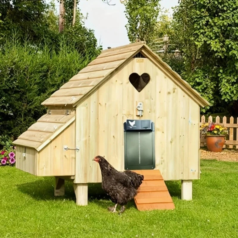Automatic Chicken Coop Door Opener Battery Powered Light Sense Control Waterproof Pet Flap Accessories Upgrade ABS House Gate