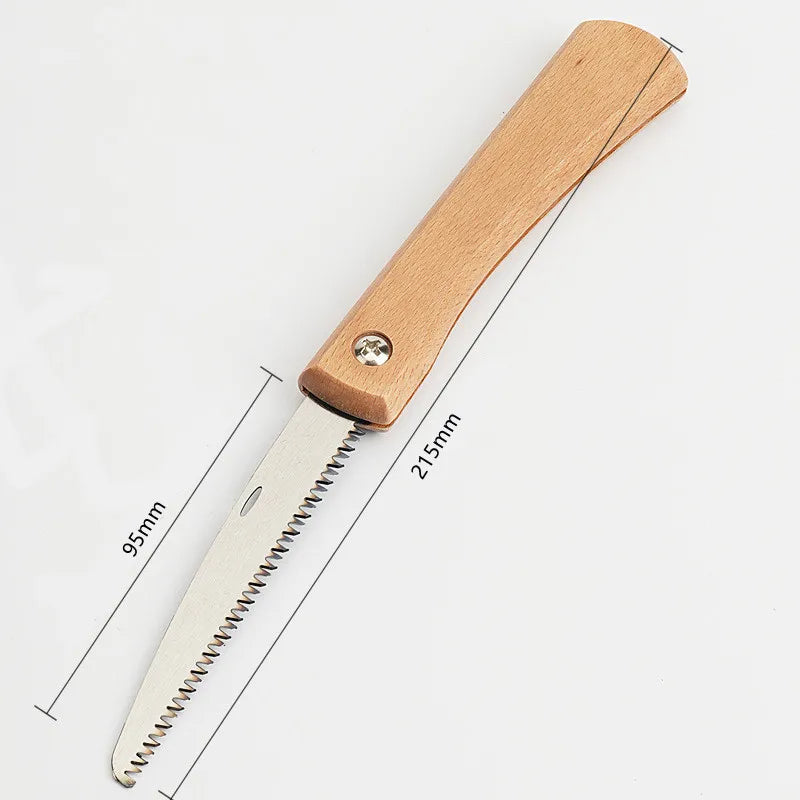 Mini Folding Manual Saw Non-slip Wooden Handle Pull Foldable Saw Flush Cut Trim Saw for Handsaw Woodworking Plastic Cutting Tool