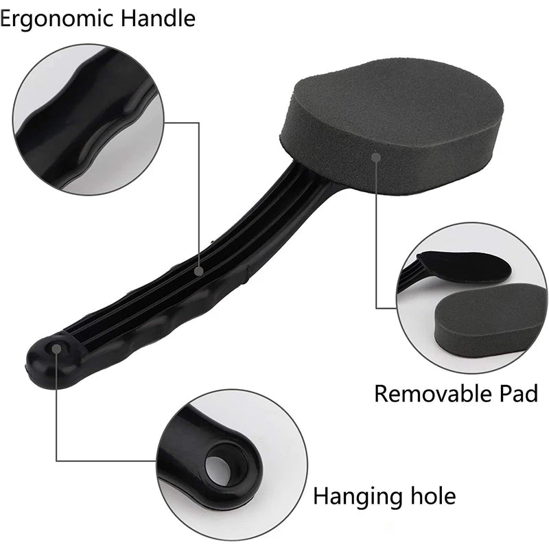 Car Tire Wheel Polishing Sponge Brush Long Handle Interior Brush Waxing Tire Hub Cleaning Sponge Brush Cleaning Car Accessories
