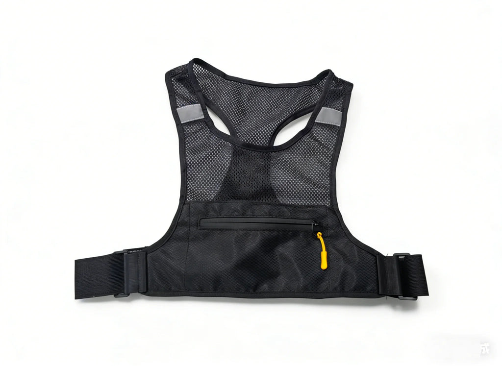 Reflective Running Chest Bag Fits 6.7" Phone - Breathable Lightweight for Marathon, Cycling, Hiking