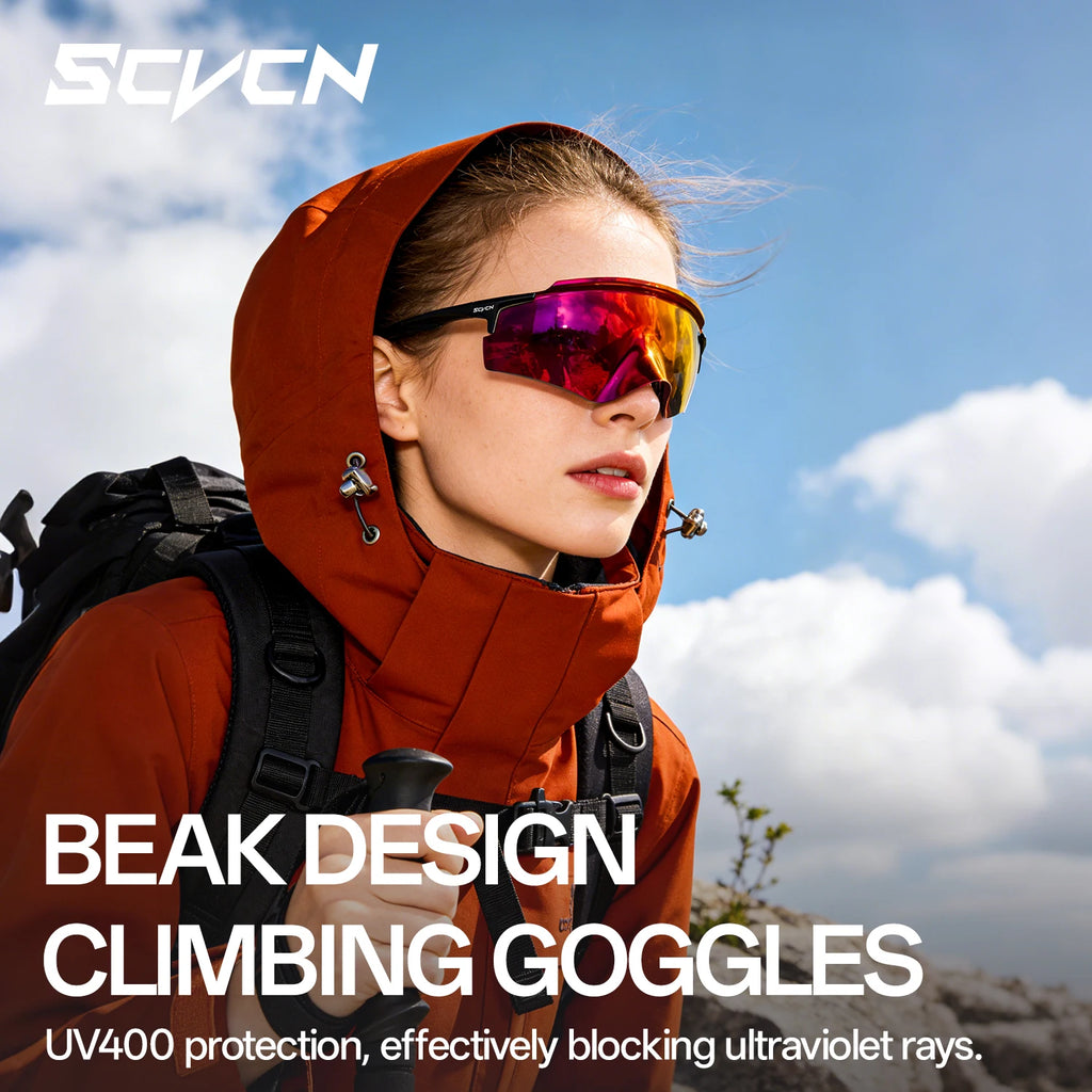 SCVCN Hot Eagle Beak Fashion Sunglasses Outdoor Cycling Climbing Glasses UV400 for Men Road Bike Women Sports Hiking Eyewear