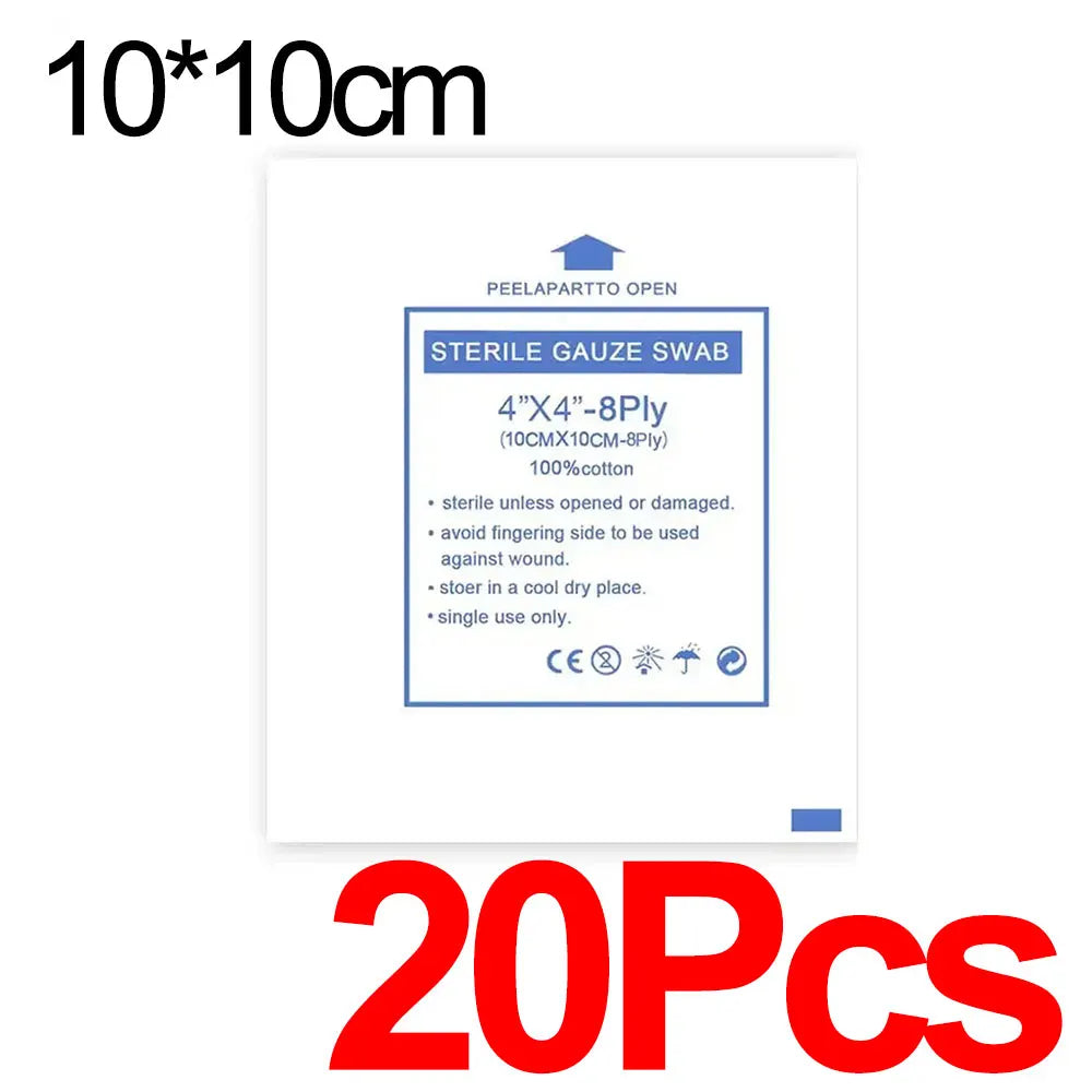 Medical Disposable Gauze Pads First Aid Gauze CompressIndividually Wrapped Gauze Sterile 3 Sizes Wound Care Compress Pads