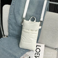 Fashion Women Mobile Phone Bag Shoulder Crossbody Bags Designer Candy Color Cotton Padded Soft Phone Pouch Female Purse Wallet