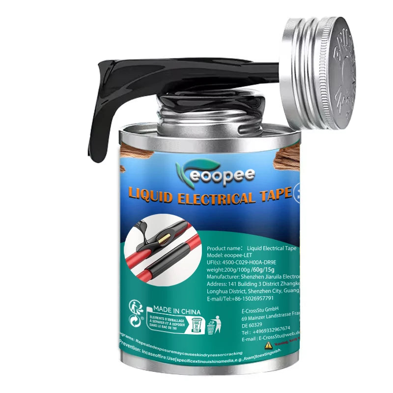 Liquid Waterproof Electrical Tape Epoxy Resin Black Glue Quick Drying Sealant For Wires And Cables Home Use Fix Line Glue