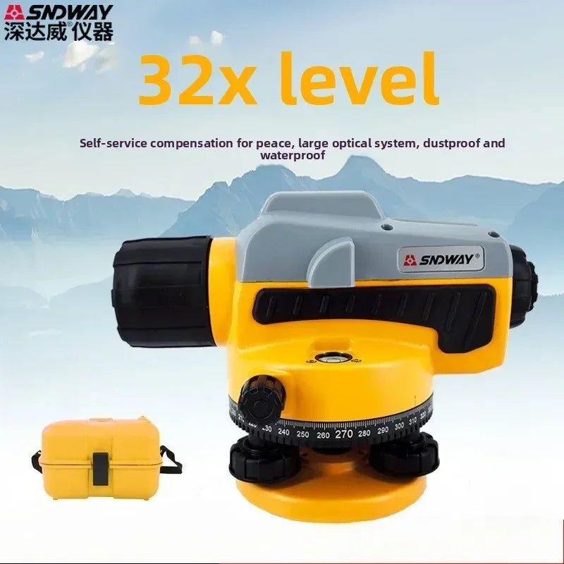 Durable Stable SNDWAY SW-32A/32B Automatic Level 32X Optical Transit Survey Auto Level High Precision Level Gauge Measure Meter