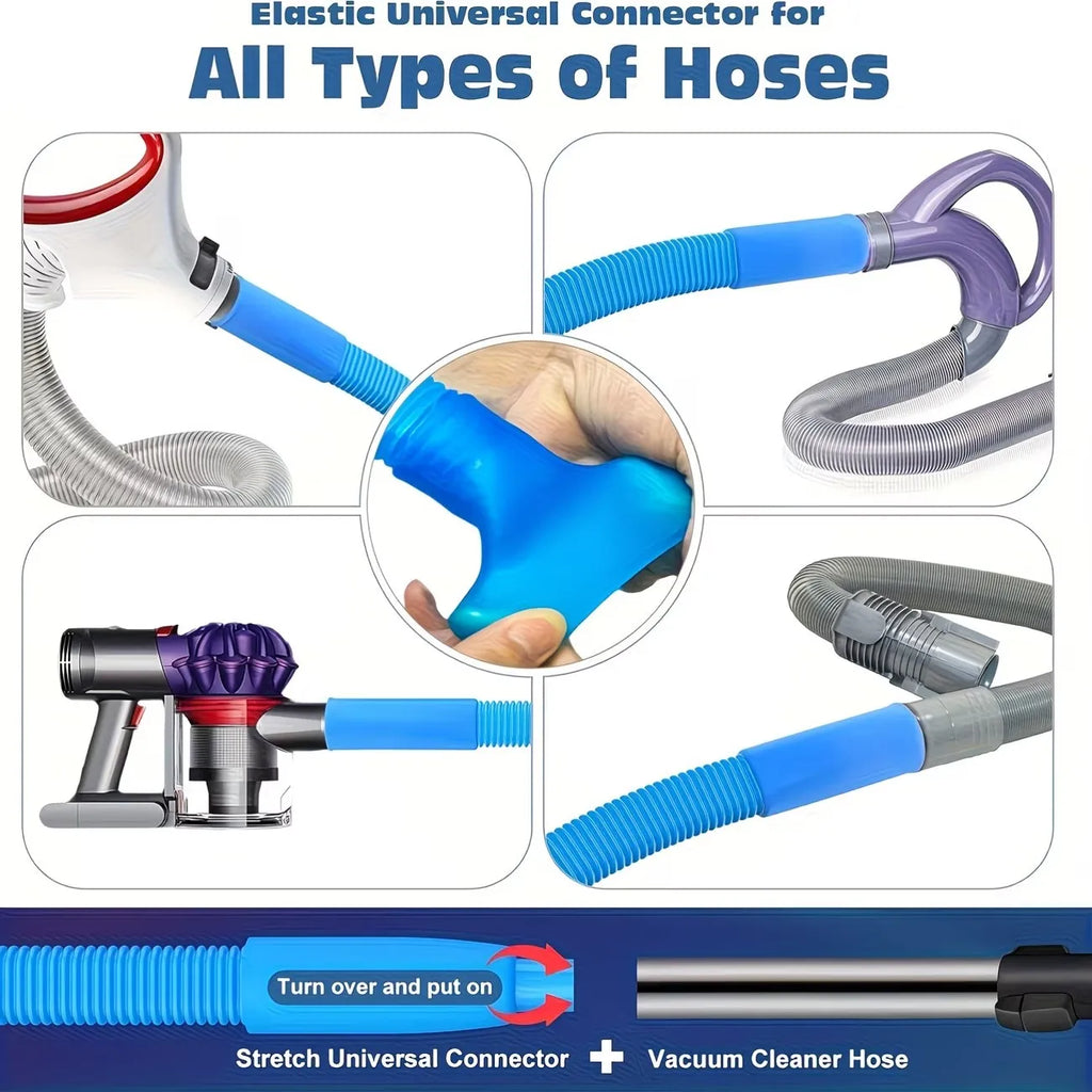 1Pc Dryer Vent Cleaner Hose - Flexible Yarn Removal Vacuum Hose Attachment with Elastic Connector, Suitable for Most Vacuum Cleaners, Suitable for Cleaning Laundry Vents, Dryer Yarn Cleaner |   Flexible Hose Design |   Plasti
