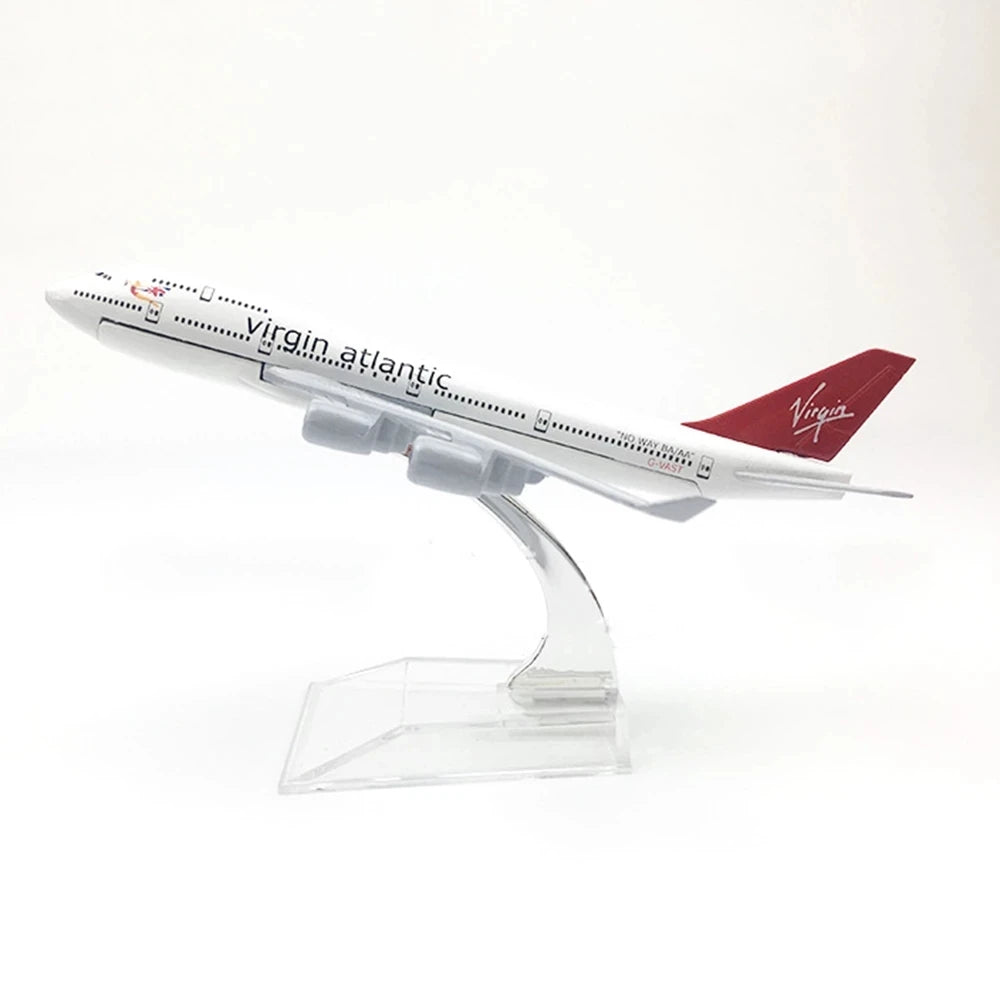 16CM Toy planes B747 British Virgin Atlantic Aircraft Model Passenger Alloy Metal airplane diecast Collectible Gift Display