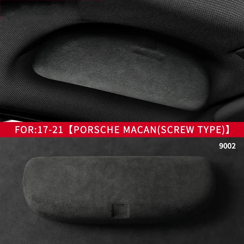 Super Suede Car Interior Refitted Roof Handle Glasses Case Sunglasses Box Storage Organizer For Porsche Palamera Cayenne Macan