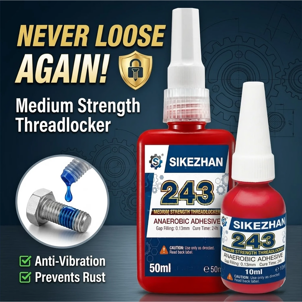 243 Threadlocker Blue Medium Strength Anaerobic Adhesive Screw Glue Anti-vibration Locking Agent for Car Motorcycle RC Repair