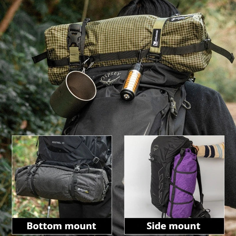 Ultralight 12L Waterproof Dyneema Expansion Pouch Multifunctional Top Lid External Storage Bag for Hiking Mountaineering Camping