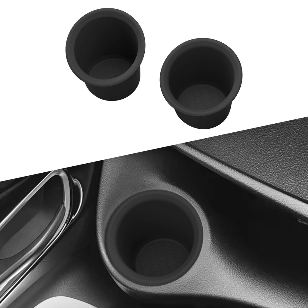 2Pcs for Toyota SIENTA 170 series 2016-2021 Silicone Left and Right Water Drink Cups Holder Car Interior Accessories Black
