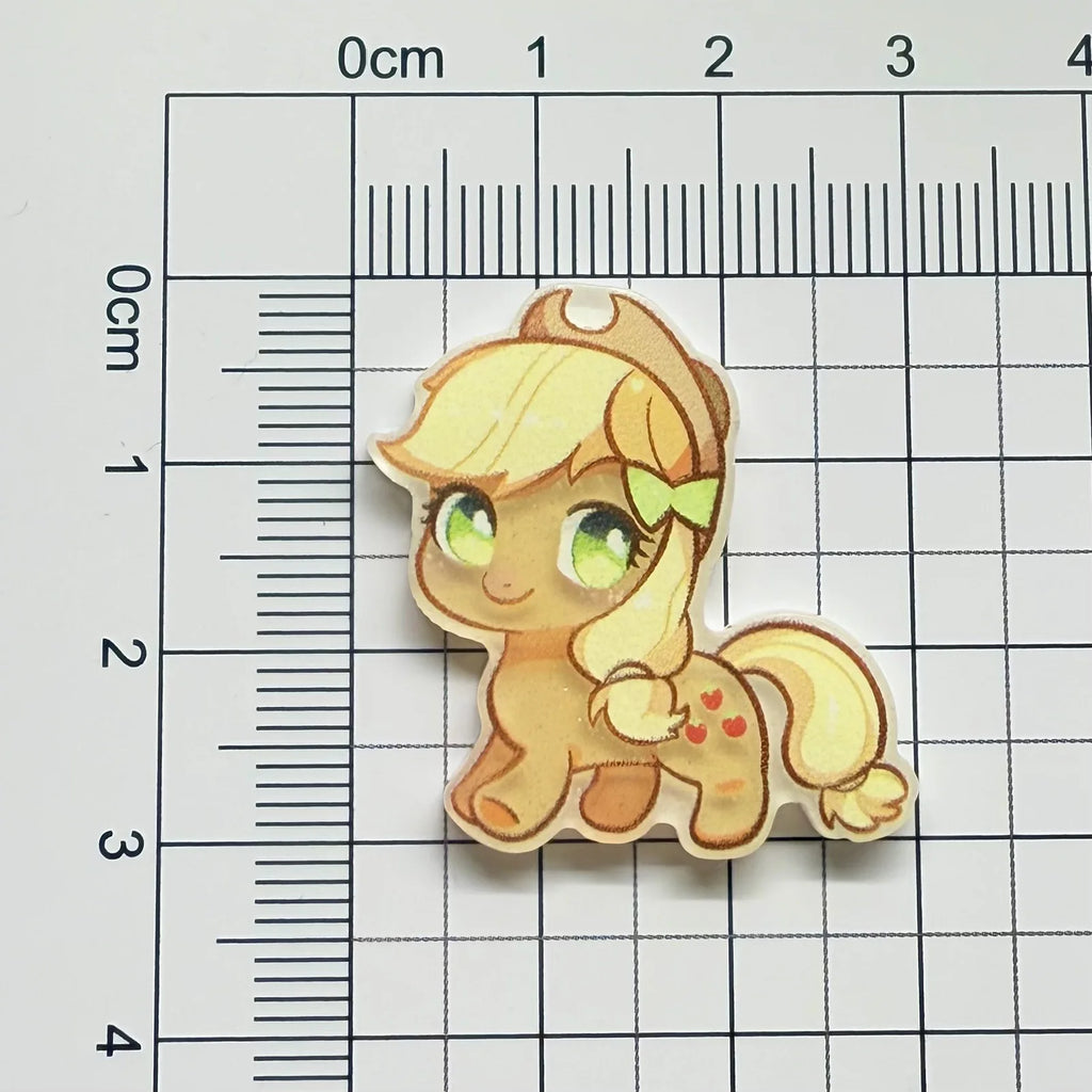 10pcs Cartoon Cute Super Q Pony Acrylic Hair Clip Side duckbill Clip Girl Headwear Small Broken Hair Hairpin