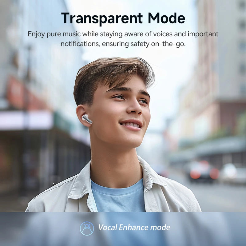 QCY Melobuds N50 ANC Wireless Earphone 6 Mics AI Call Noise Cancellation Bluetooth 5.4 Earbuds Dual Connection Headphone