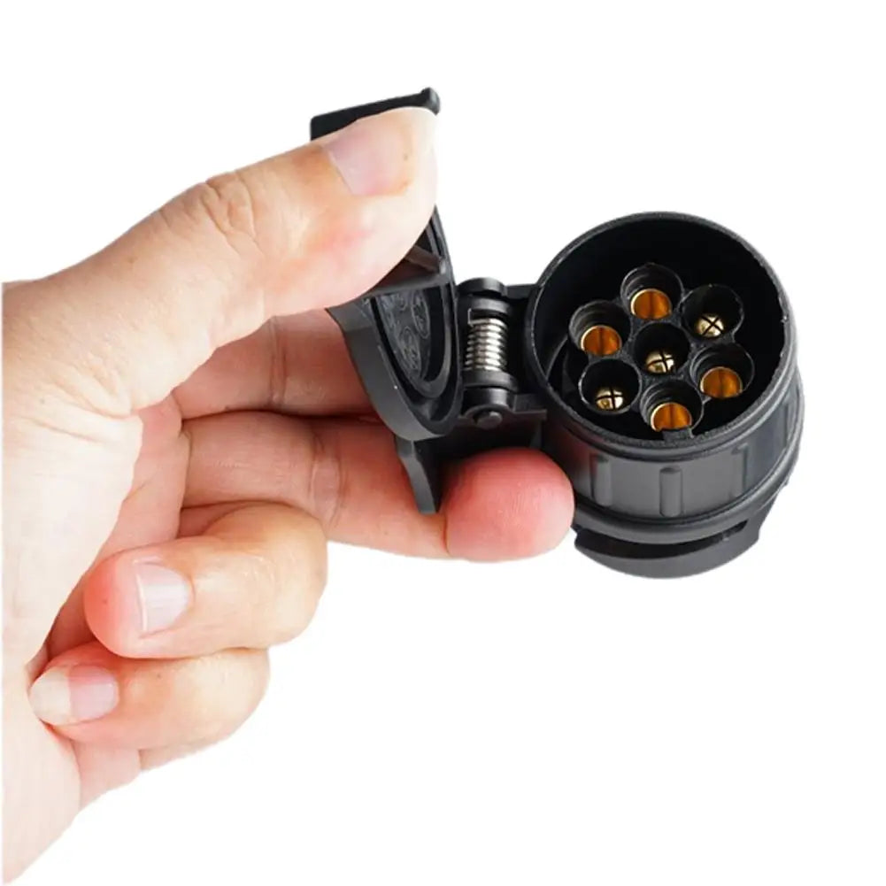 European 13 to 7 Pin Trailer Adapter Connector Plug Convert Mini Towing Socket Wiring Harness Truck RV Parts Dropshipping
