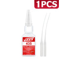 435 Extra Strong Super Glass Glue Upgraded Version Cyanoacrylate Quick Dry Instant Strong Bond Adhesive For Glass, Mirror, and Porcelain Restoration, Screen Vase Window Seconds Bond 20g.