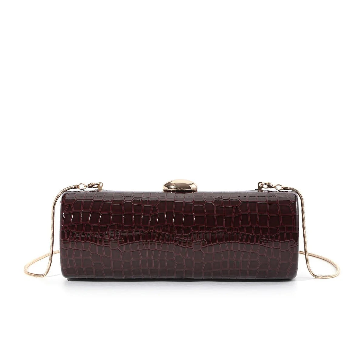 Evening Clutch Bag For Women Fashion Vintage Long Box Clutches Dress Party Lady Handbag Purse PU Leather Chain Shoulder Bag