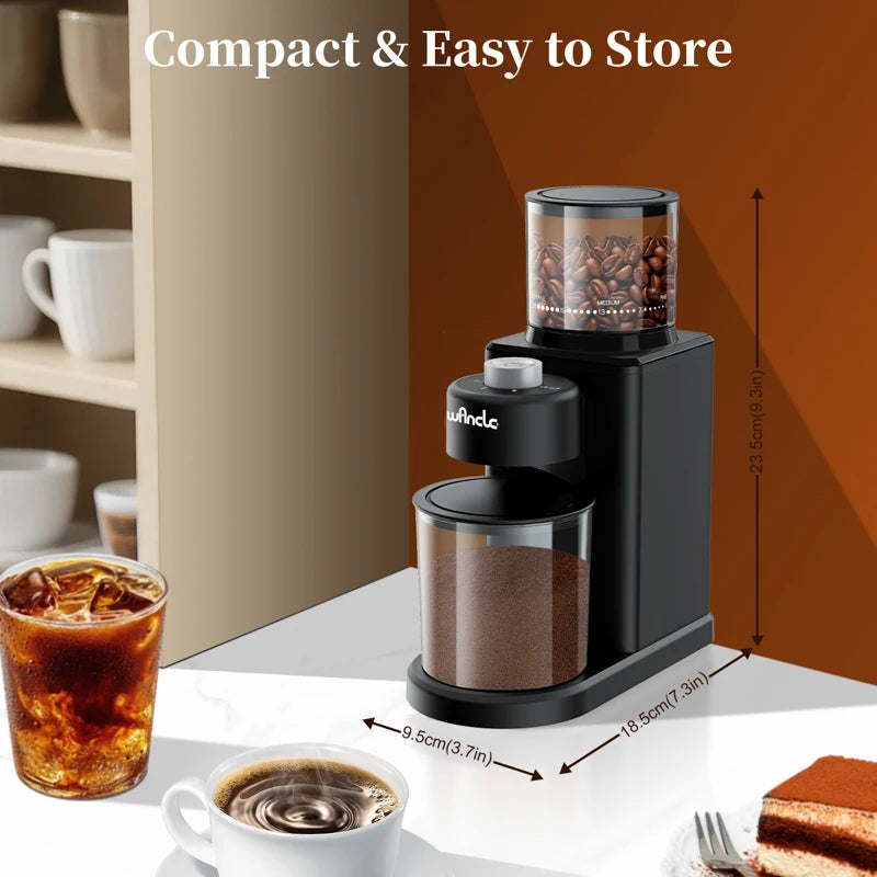 Coffee Bean Grinder Conical Burr Coffee Grinder Electric with 25 Adjustable Grind Settings for Espresso French Press 2-12 Cups