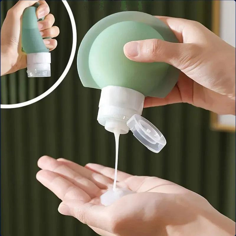 1/3pcs Portable Travel Bottles Soft Silicone Lotion Container Squeeze Tube Empty Bottle Shampoo Soap Travel Refillable Bottle