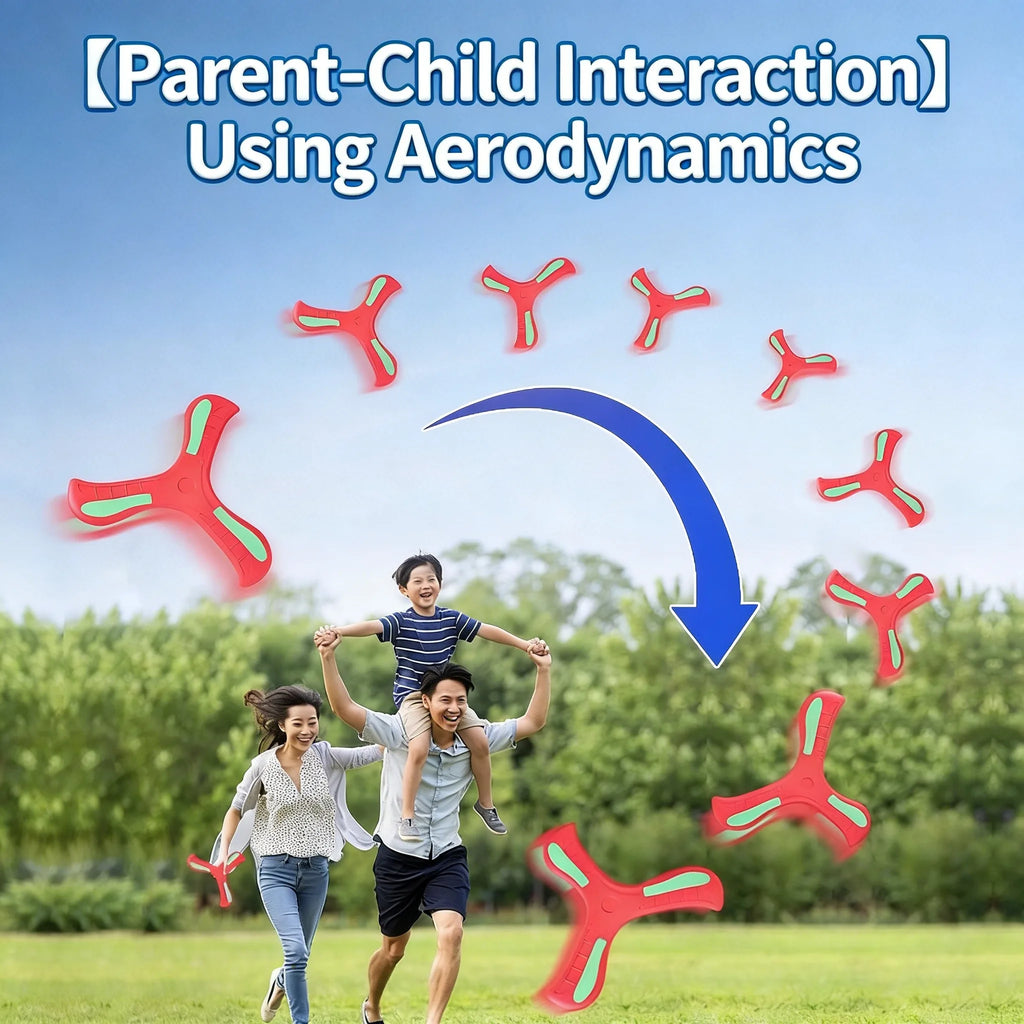 Soft EVA Luminous Boomerang Toy Three-leaf Returning Flying Disc Safe Outdoor Sports Game for Kids Adults Parent-Child Play