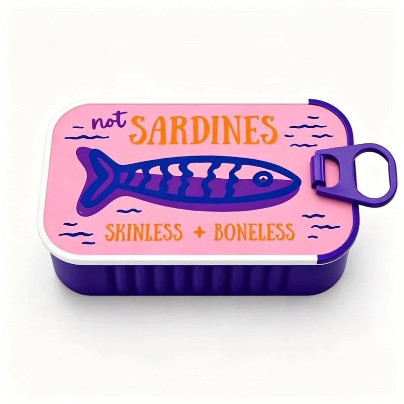 3d Printed Sardine Can Jewelry Box Easy Open Lid Necklace Earring Storage Case Practical Household Organizer Portable Container