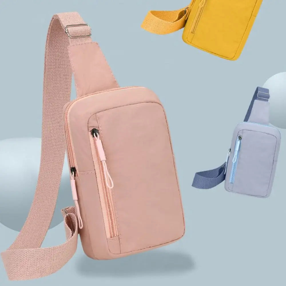 Oxford Cloth Women's Chest Bags Black Yellow White Blue Multifunctional Waist Bag Multi-compartment Purse Sports Chest Bag