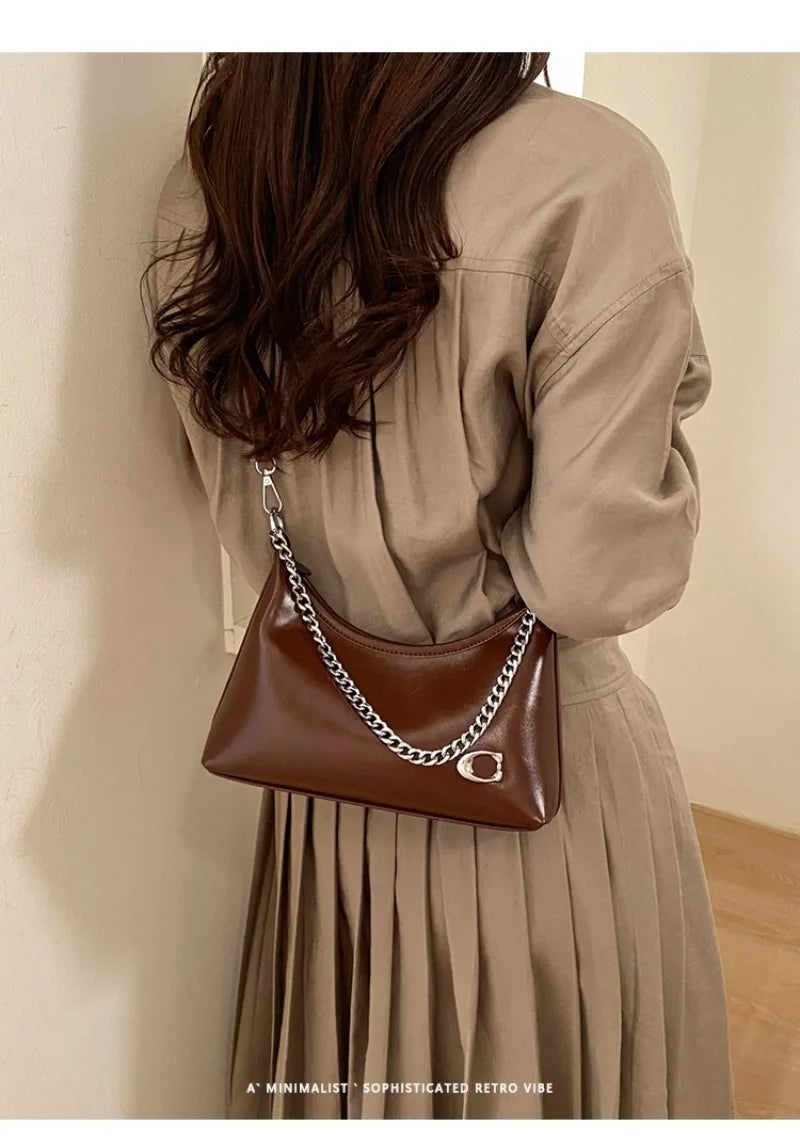 Temperament Shoulder Bag Joker High-grade Western-style Tide Messenger Bag Chain Luxury Commuter Fashion Handbag