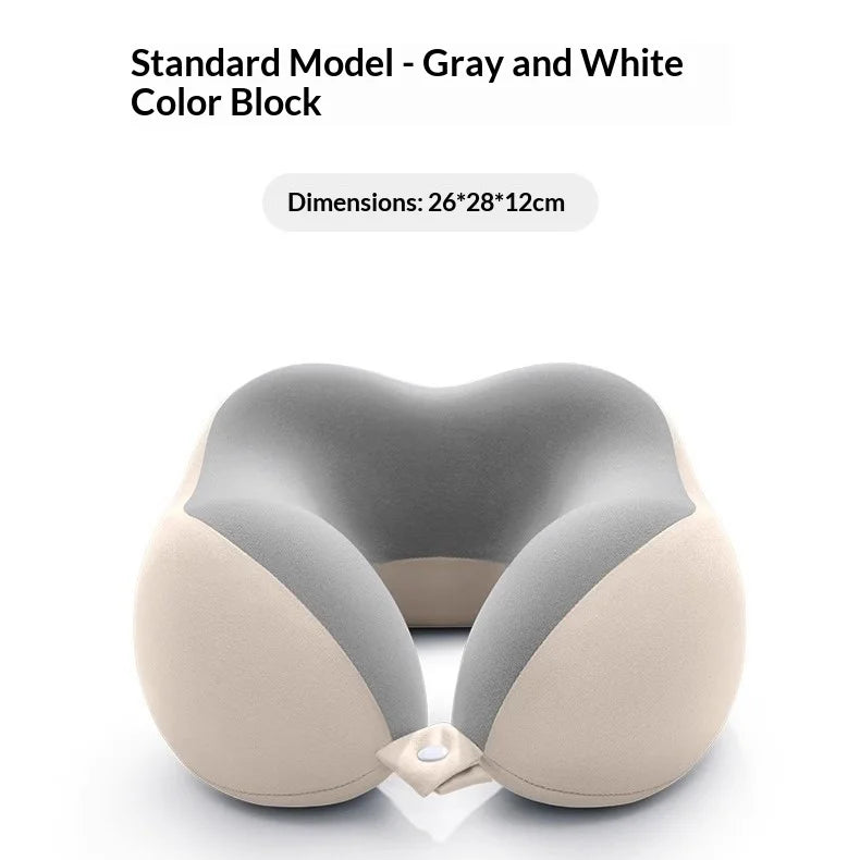 2026 New U-Shaped Memory Foam Neck Travel Pillow Slow Rebound Ergonomic Support Washable Soft Portable Airplane Car Office Train