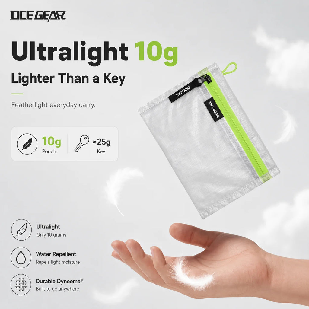 Ultralight Dyneema Crossbody Pouch Waterproof EDC Zipper Wallet Bag Outdoor Hiking Camping Mini Chest Bag Travel Organizer