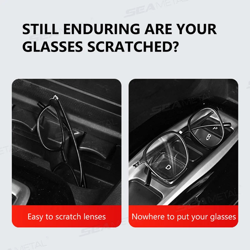 BLALION Car Glasses Holder Auto Sun Visor Glasses Case Organizer Sunglasses Box Holder Visor Sunshade Car Holder For Glasses