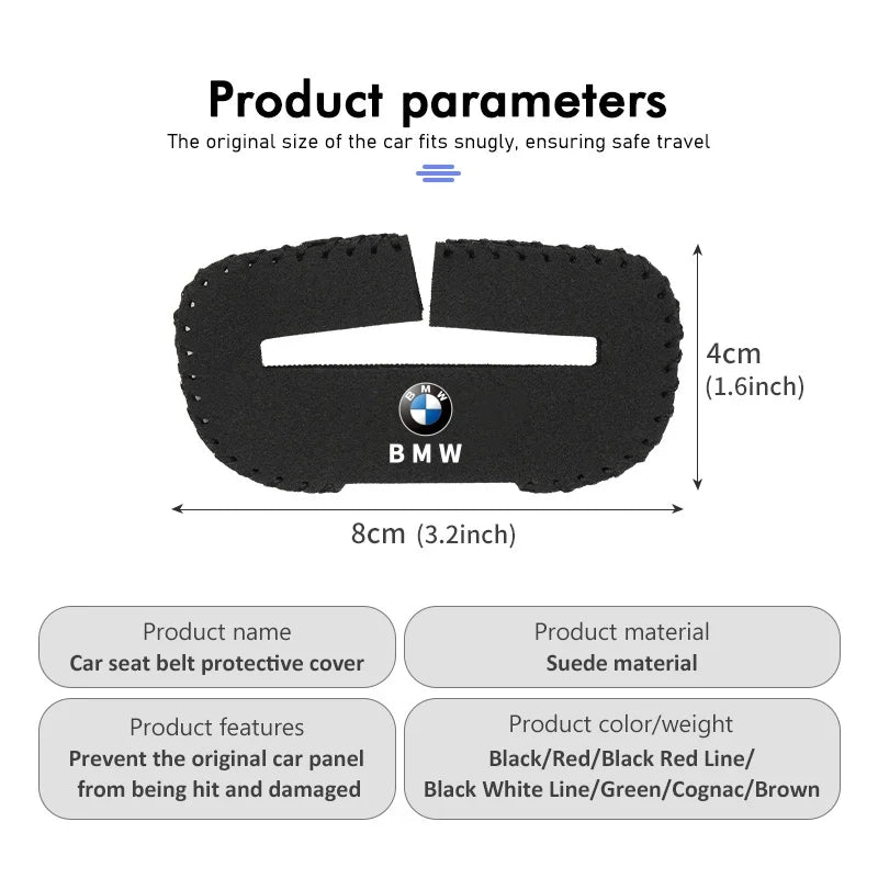 2PCS Car Seatbelt Protector Auto protective cover pad For BMW X1 X2 X3 X5 X4 X6 X7 G30 G20 G32 G11 G12 F40 F30 F20 F10