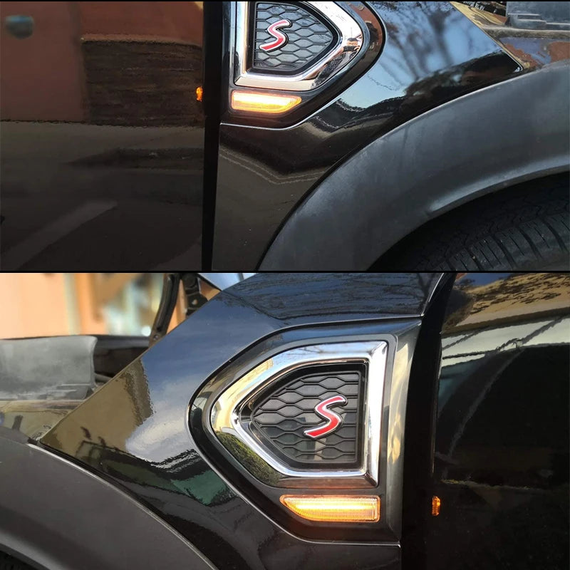 2Pcs For MINI Countryman F60 2017 2018 2019 2020 2021 Smoked Amber LED Front Bumper Side Marker Light Flowing Turn Signal Lamp
