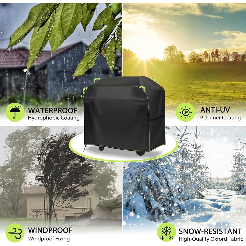 Outdoor Barbecue Rain Cover Dustproof Sunproof Waterproof Garden BBQ Cover Protective Shelter for Picnics And Camping