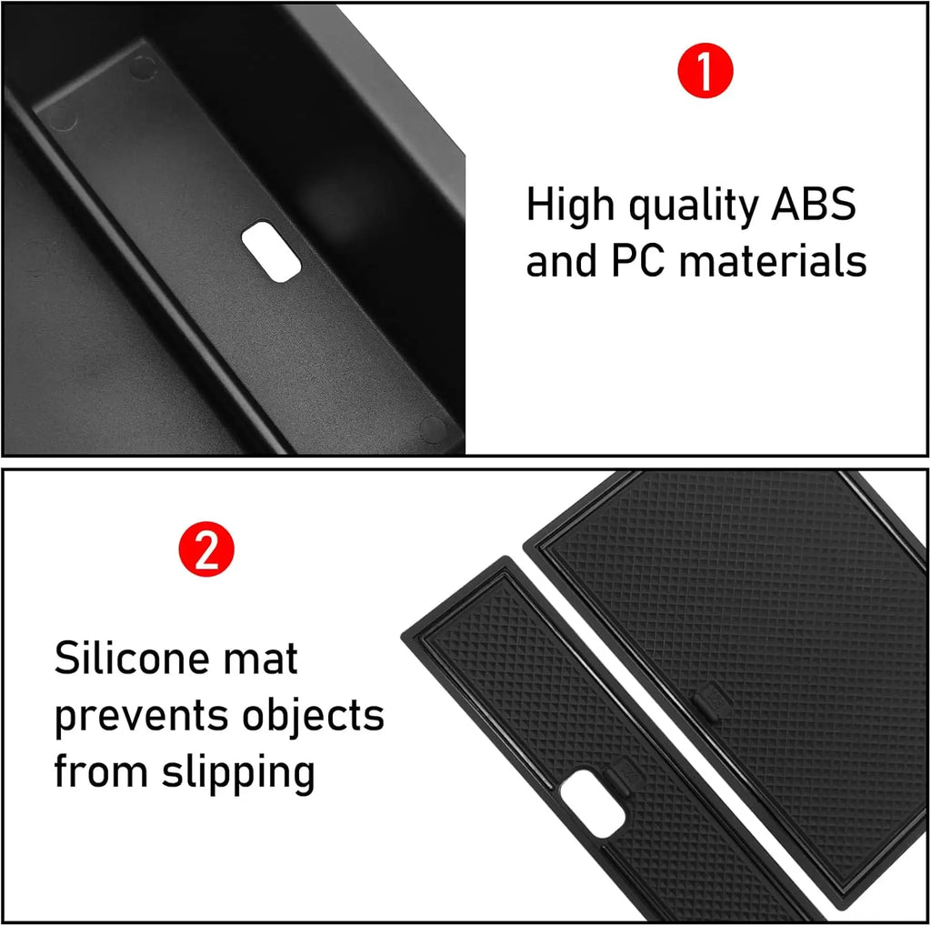 For Tesla Model S Model X Plaid/Long Range 2021-2024 Armrest Center Console Storage ABS Center Console Organizer Tray