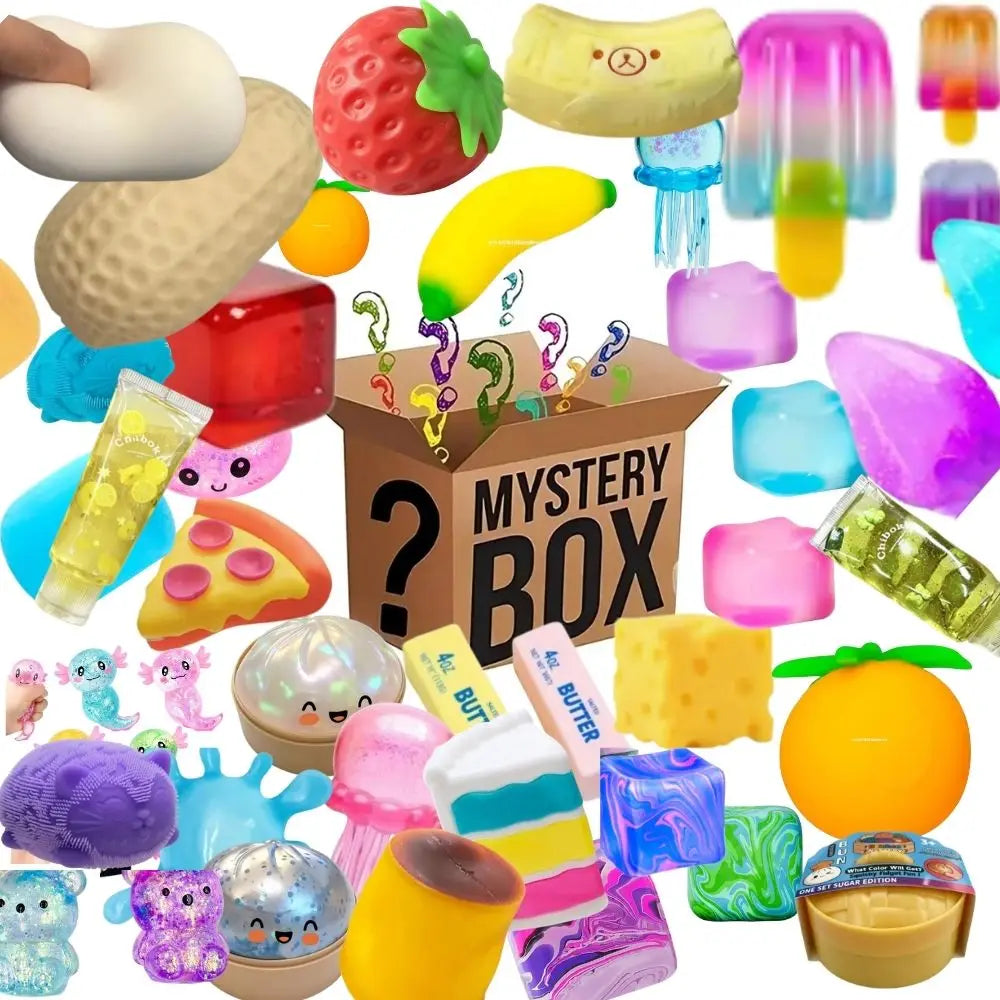 Hot Blind Box Mystery Kawaii Cat Paw Mochi Squishy, Simulated Food Fidget Toy, Cute Squeeze Foot Toy Antistress Stress-Relief