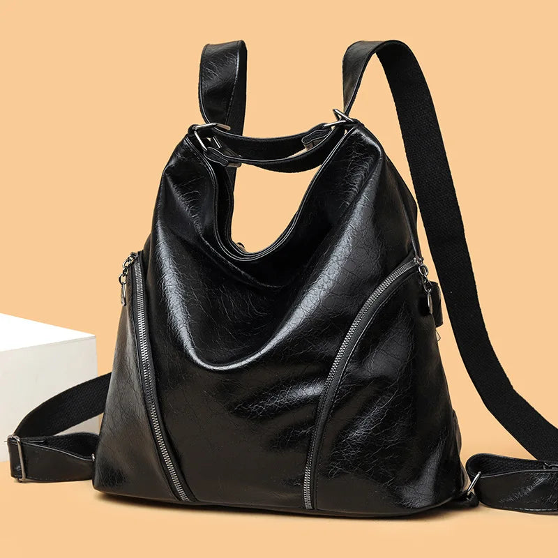 Large Capacity Casual Travel Backpack Versatile Dual-Purpose Shoulder Bag Women's Tote Bag Wear-Resistant