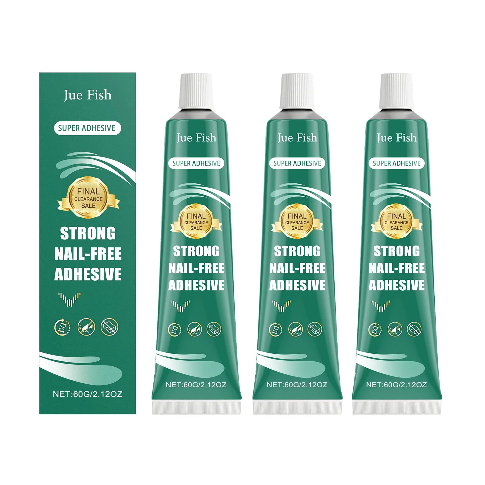 Multi Surface No Nail Adhesive Heavy Duty Quick Dry Instant Bond No Drilling Required Mounting Daily Household Repair Glue