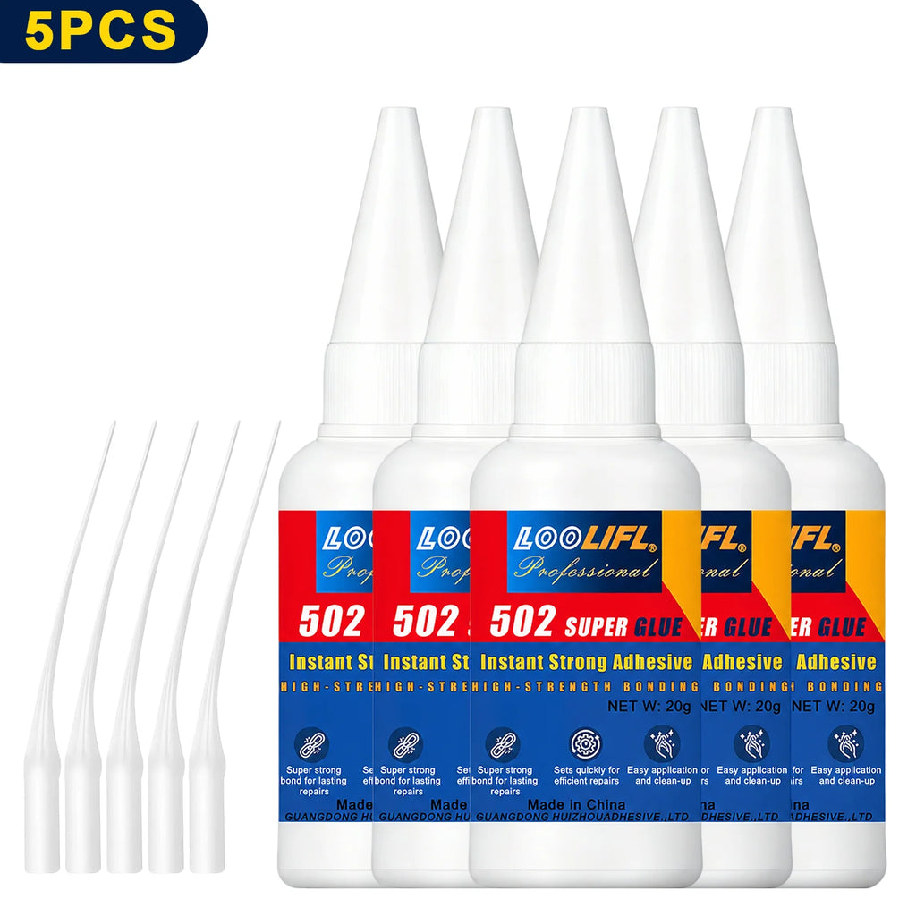 502  cyanoacrylate Instant Super Glue High Strength Adhesive with Multipurpose Repair Glue for Craft Metal Plastic Ceramic Wood