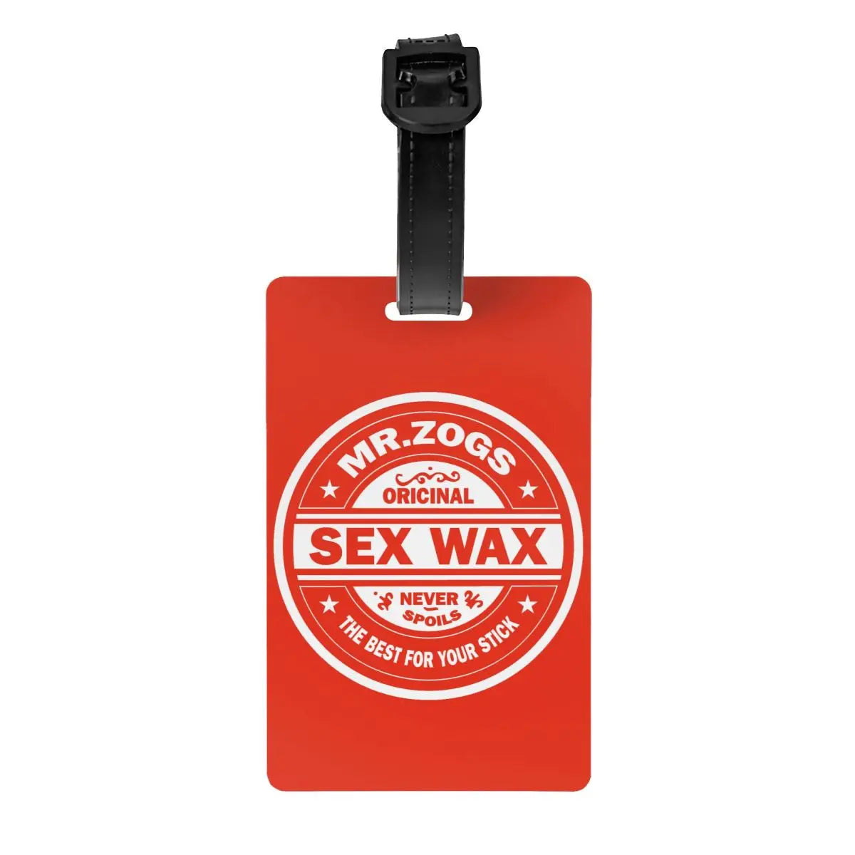 Custom Mr Zogs Sex Wax Luggage Tag With Name Card Surfing Surf Gift Privacy Cover ID Label for Travel Bag Suitcase