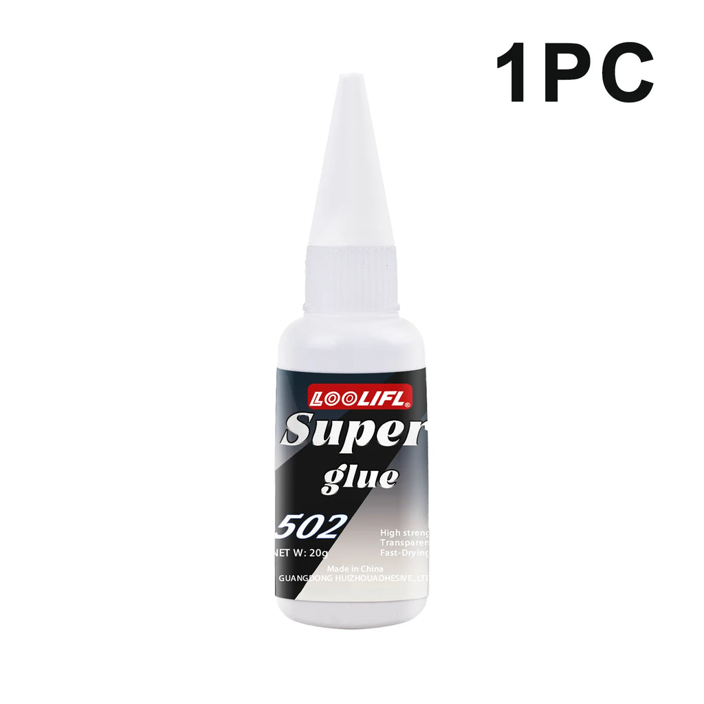 Loolifl, Best-Selling 1-25Pcs 502 Super Glue, Quick-Drying Cyanoacrylate Adhesive for Glass, Leather, Rubber, Wood, Metal, Strong Industrial Strength Glue