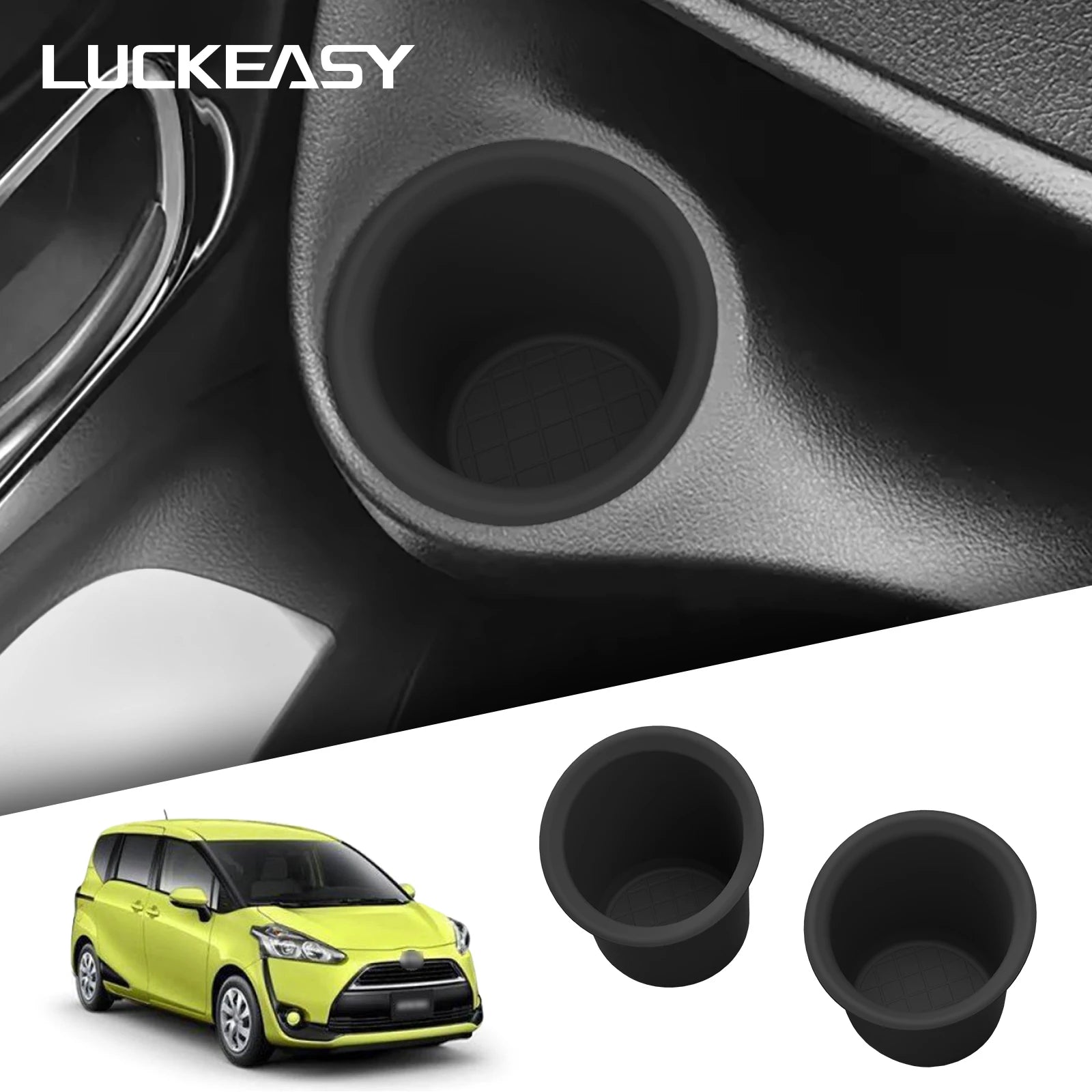 for Toyota Sienta 170 Series 2016-2021 Car Water Cup Holder Dashboard Drinks Holder Storage Case Car Interior Accessories 2pcs