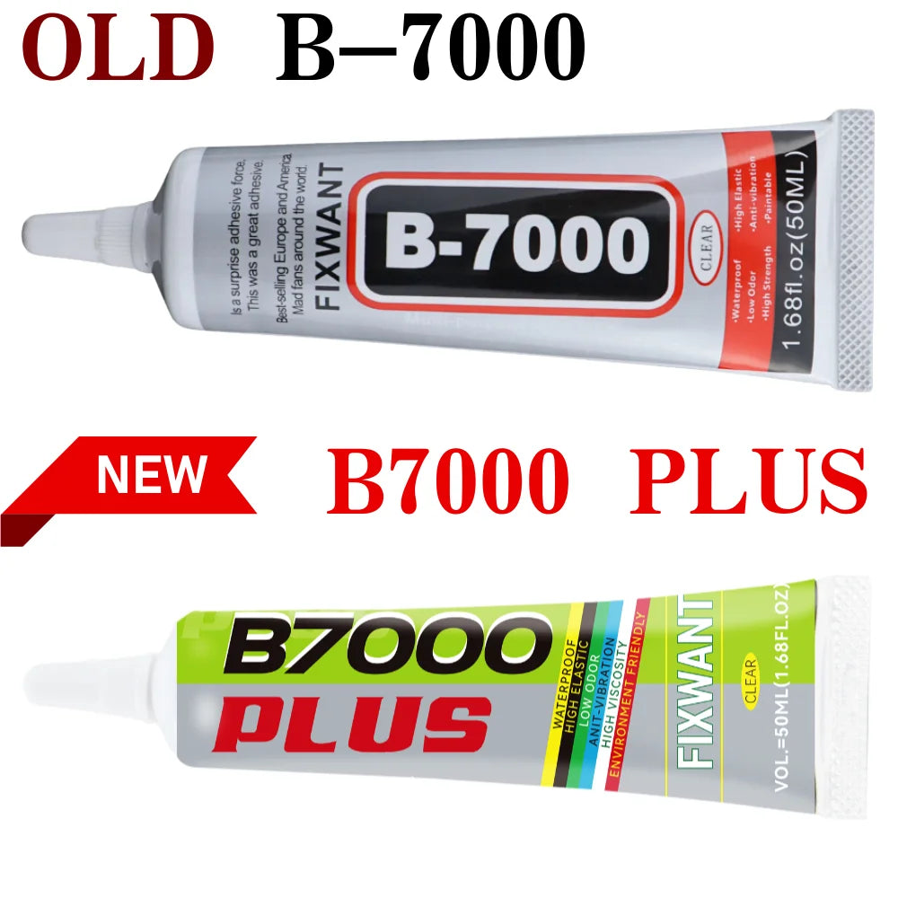 B-7000 Universal Glass Plastic DIY Adhesive With Precision Applicator B7000 PLUS Upgraded Transparent Phone Screen Repair Glue