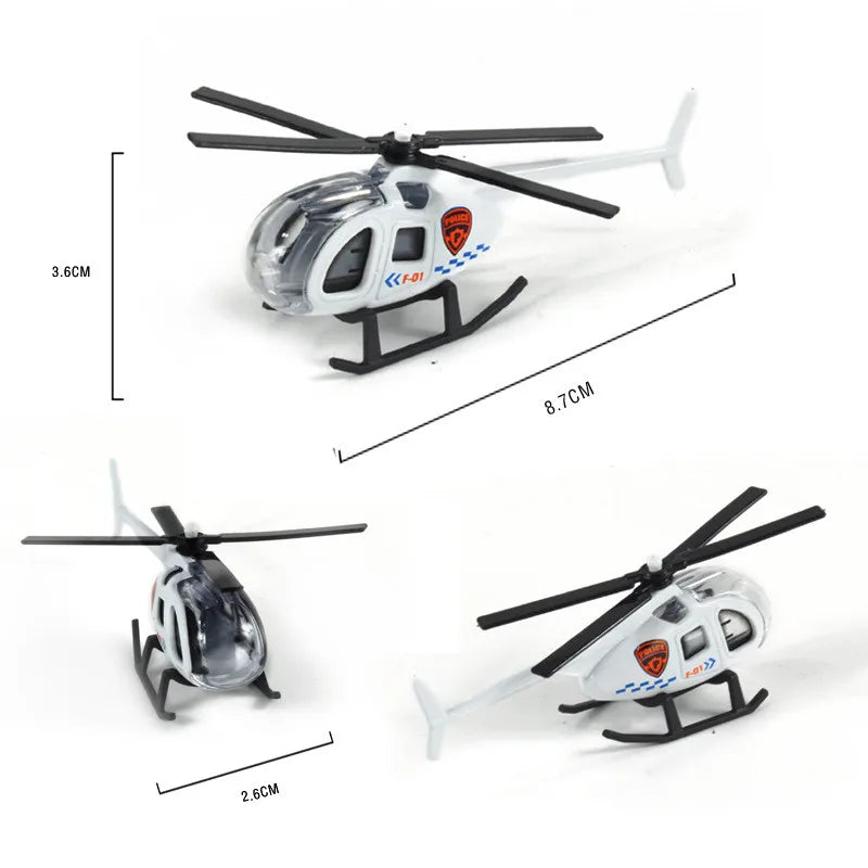 Alloy Helicopter Model Toys MINI Aircraft Military Collection Decorations Simulation Airplane Toys For Kids Boys Birthday Gift