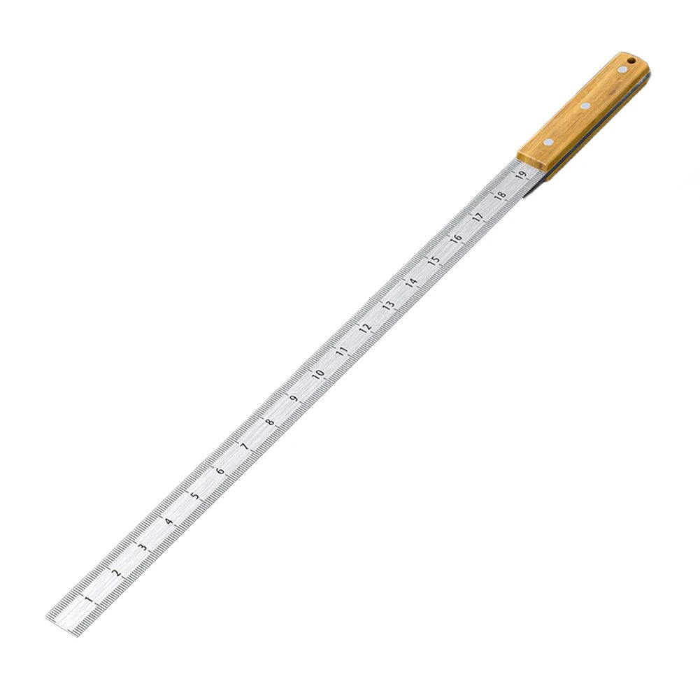 5mm Thickness Manganese Steel Measuring Ruler With Non-Slip Handle Versatile Multifunctional Scale Measuring Tool Defense Ruler