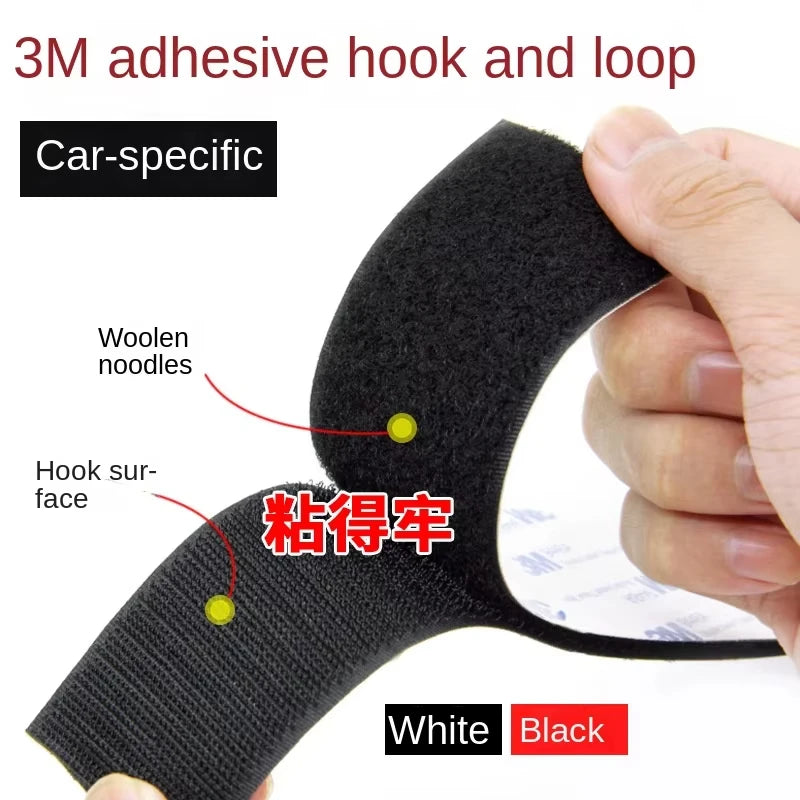 3M 9448A Black Double-Sided Self Adhesive 3m 16-100mm Strong Non-Trace High Temperature Resistant Hook and Loop Fastener Tape