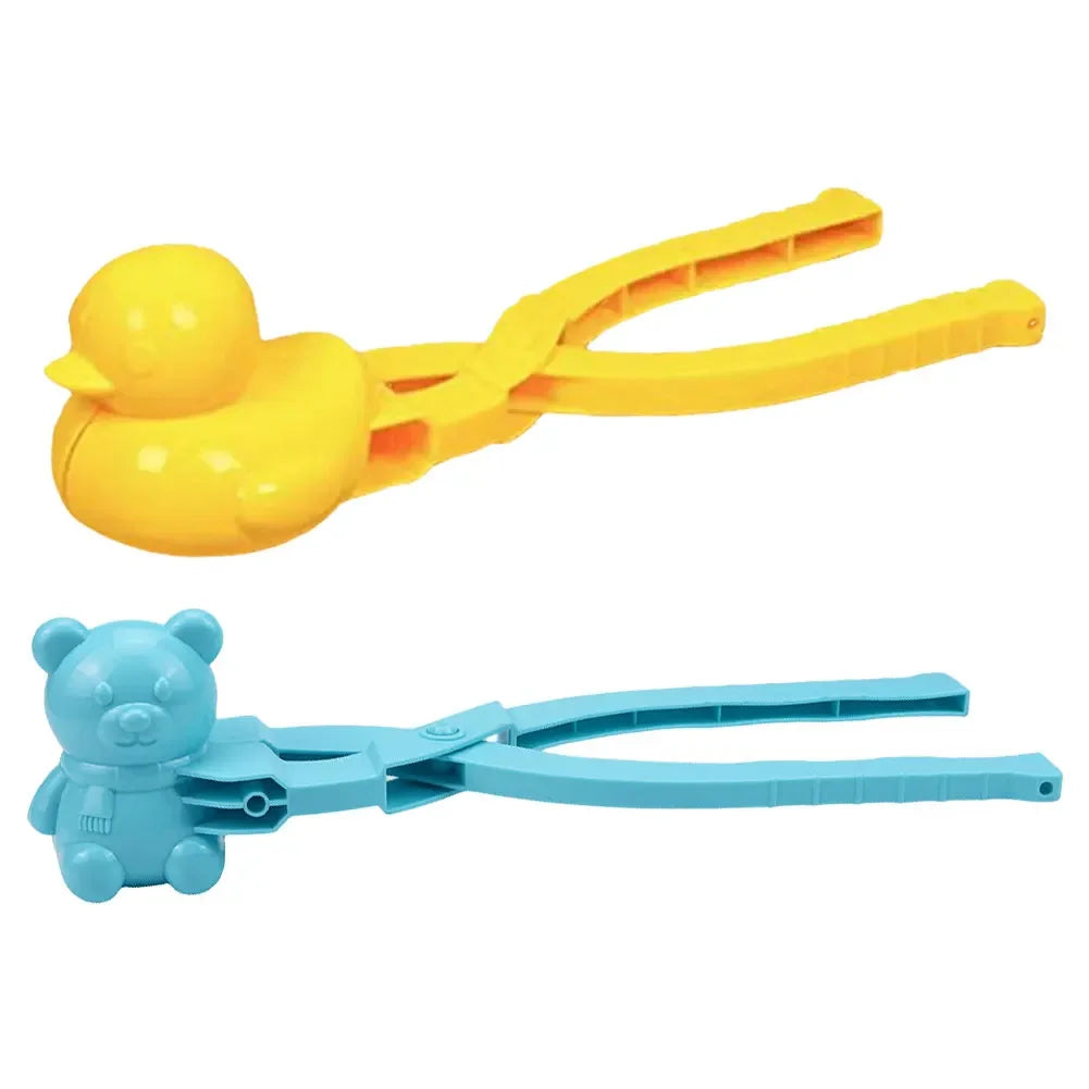 Cute Duck Shaped Rice Mold Maker Clip Children Outdoor Plastic Winter Snow Sand Mold Tool for Snowball Fight Outdoor Fun Sports