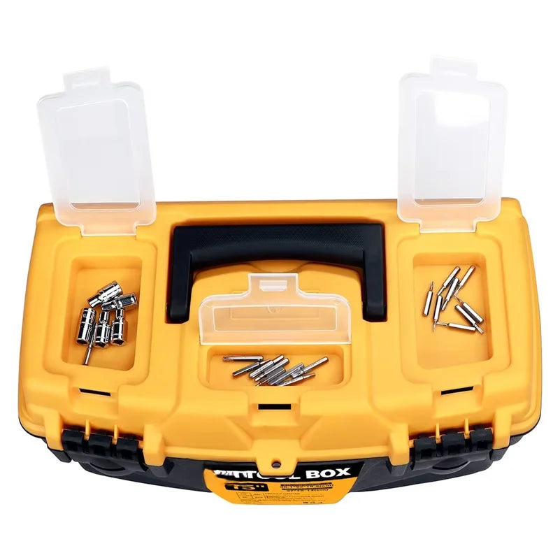 14/16/20Inch Hardware Tools box, Plastic Thick Combination Suitcase Electrician Carpenter Electric Drill Storage Box