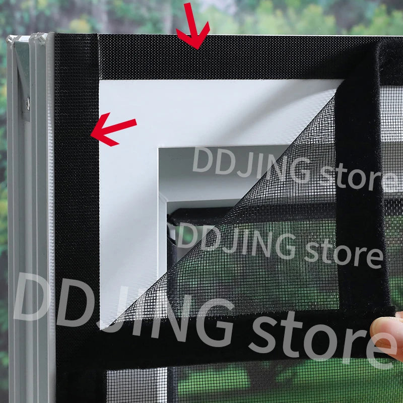 Screen window accessories with adhesive tape, hook surface, nylon buckle, strong adhesion, easy to remove