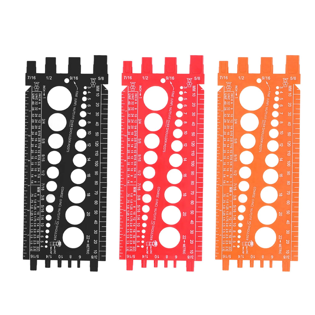 Nut Bolt Screw Gauge Multi Functional Inch Metric Quick Identification Nut Bolt Thread Checker Protable Thread Measuring Tool